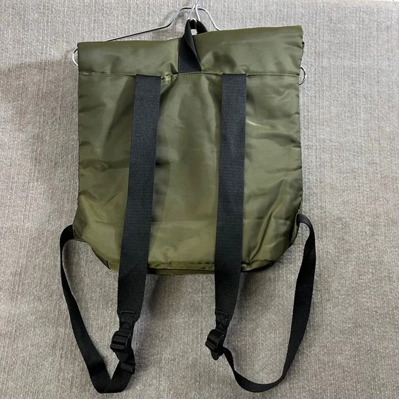 Jean Paul Gaultier Parfums Olive Green Roll Top Backpack Bag - Picture 3 of 9